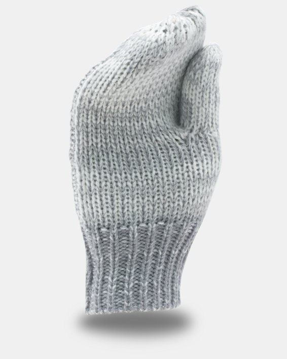 Girls' UA Shimmer Knit Mittens, White, pdpMainDesktop image number 1